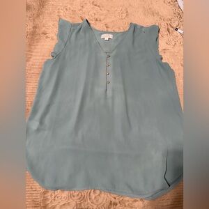 LOFT Sleeveless Blue Blouse